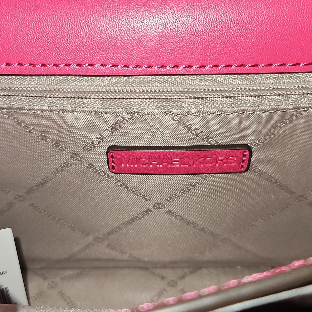 Michael Kors Greenwich Small Animal Print Logo Crossbody Bag New With Tags